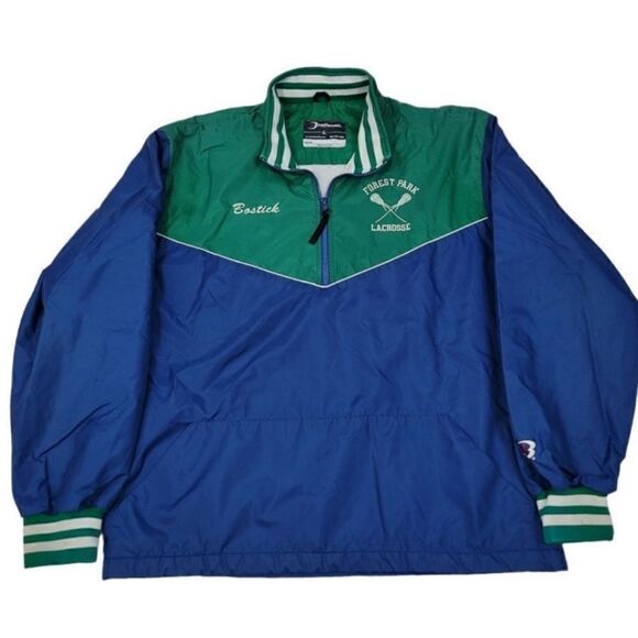 Boathouse LaCrosse Sports Track Jacket in Blue/Green Size Large - Picture 1 of 11